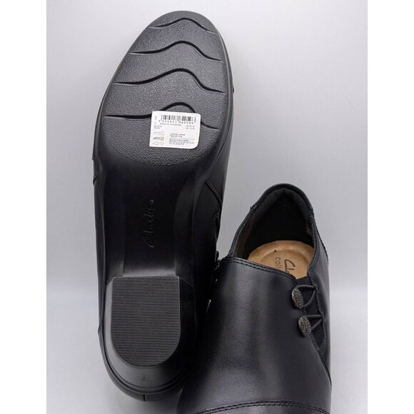 Clarks Black Ankle Boots with Sleek Design - Picture 8 of 9